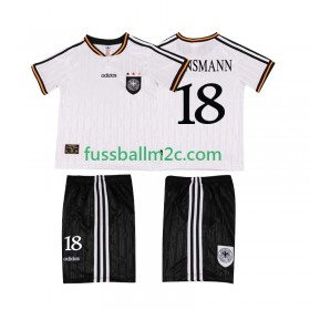 Fußballtrikots Deutschland KLINSMANN 18 Retro Kinder Heim Trikotsatz 1996